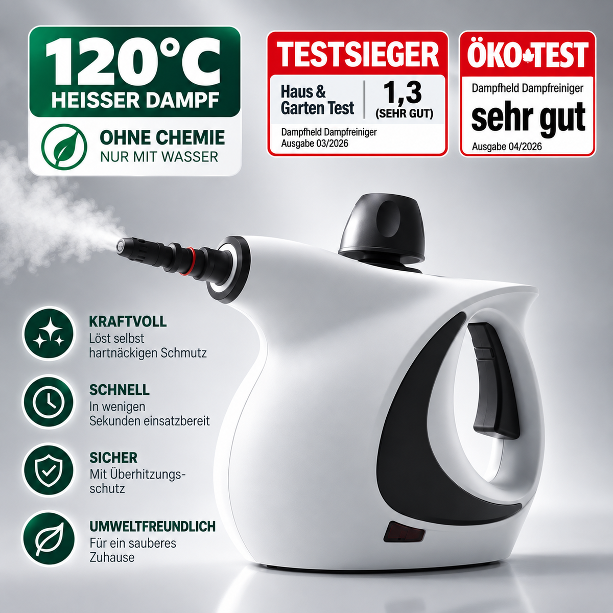 WHALE®️ Hochtemperatur-Dampfreiniger