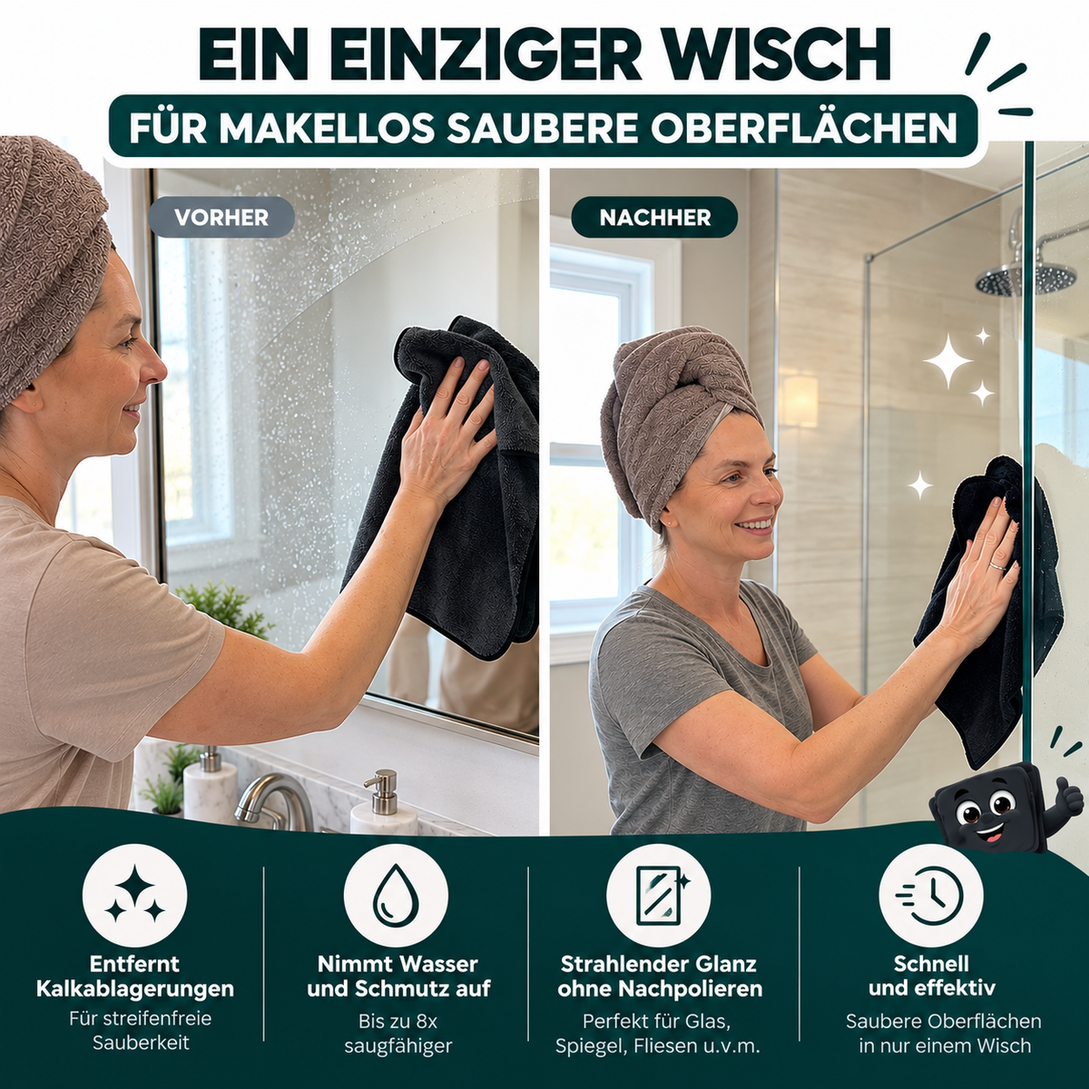 Whale Mikrofaser Trockentuch