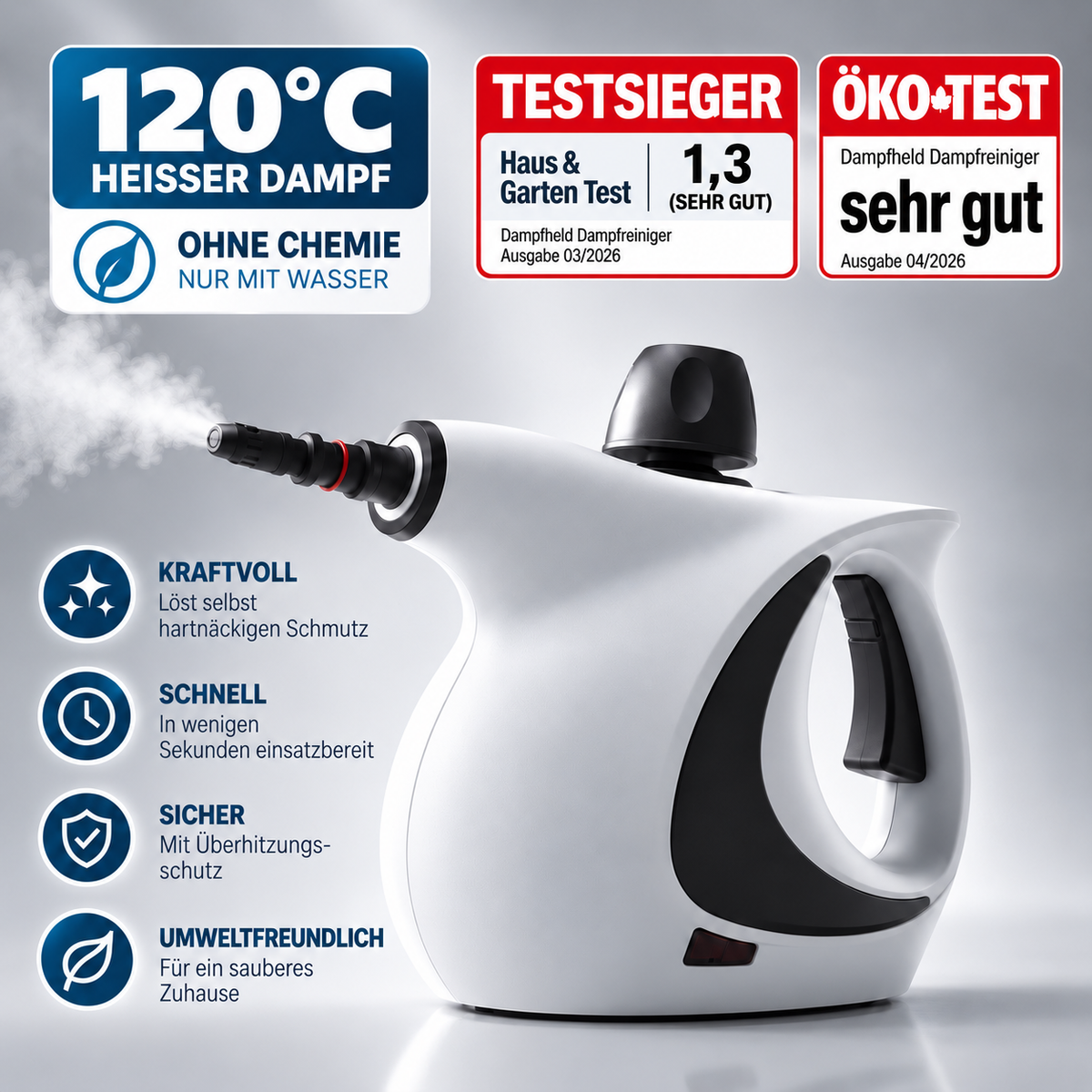 WHALE®️ Hochtemperatur-Dampfreiniger