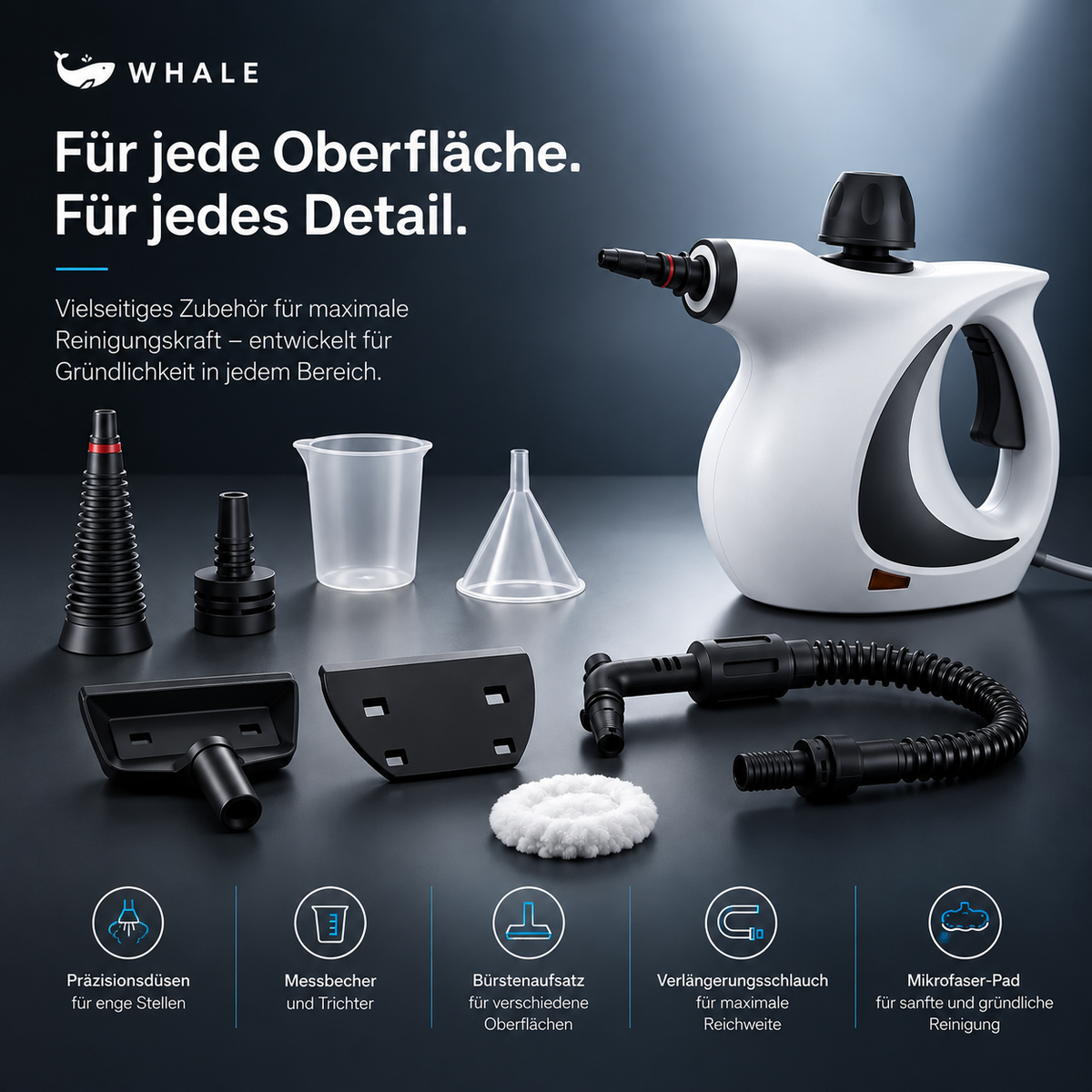 WHALE®️ Hochtemperatur-Dampfreiniger
